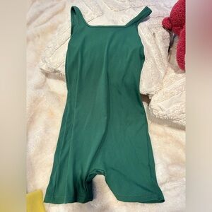Green silky  romper
